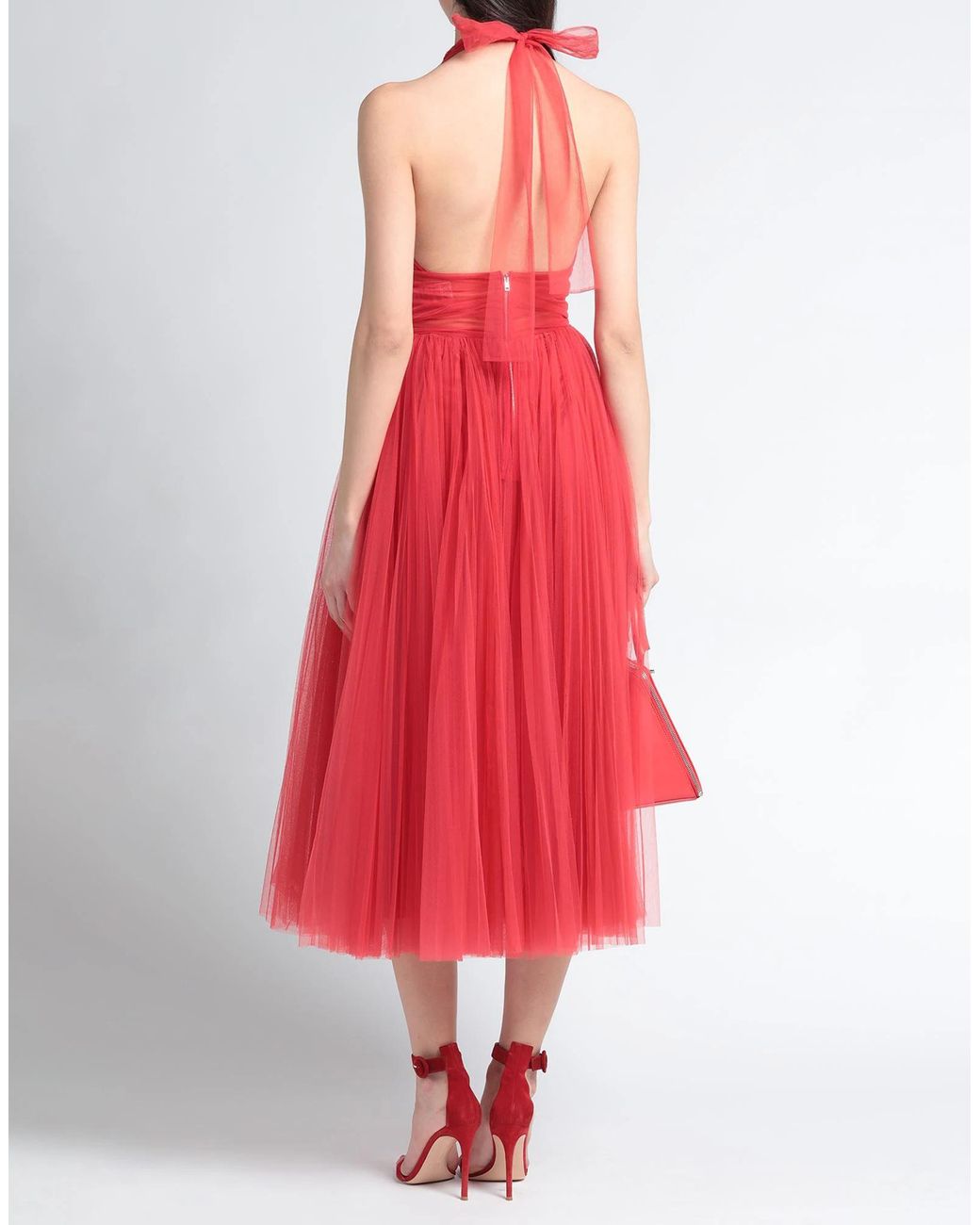 Dolce & Gabbana Red Midi Dress