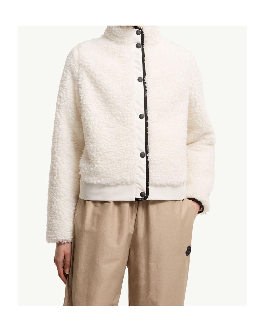 Moncler Natural Diamond-Quilted Padded Cardigan