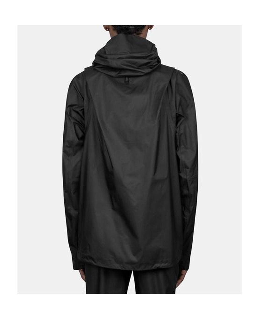 Satisfy Black Pertex Zip Hooded Jacket for men