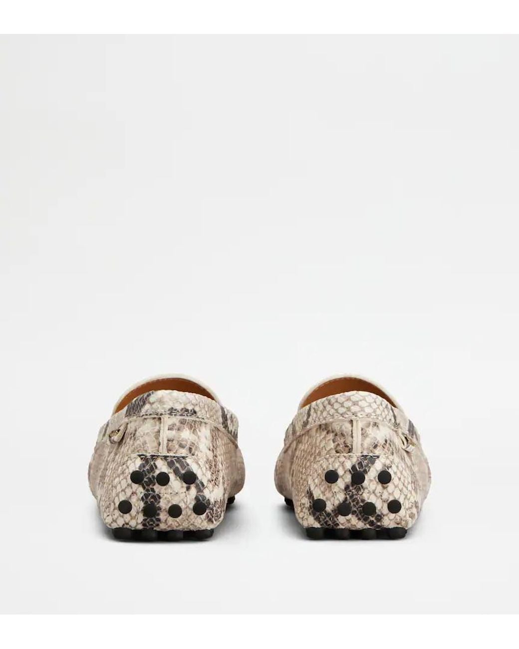 Tod's Natural Snakeskin-Effect Gommino Loafers