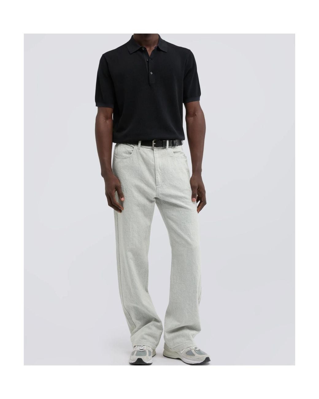 Aspesi Black Short-Sleeve Polo Shirt for men