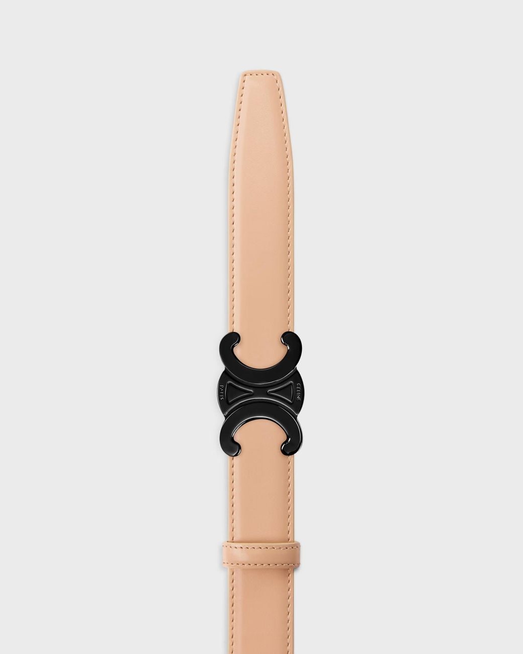 Céline White Triomphe Buckle Reversible Strap 25Mm