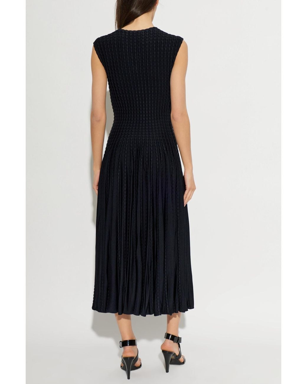 Alaïa Black Alaïa Sculptural Flare Dress