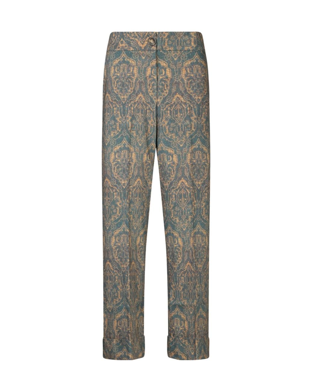 Pierre Louis Mascia Gray Wide Leg Jacquard Pants