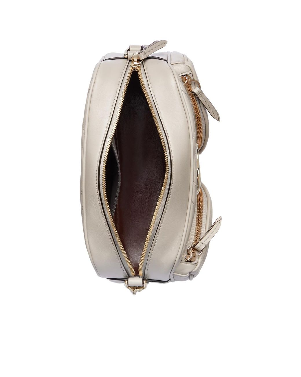 Gucci Natural Logo Plaque Quilted Shoulder Bag