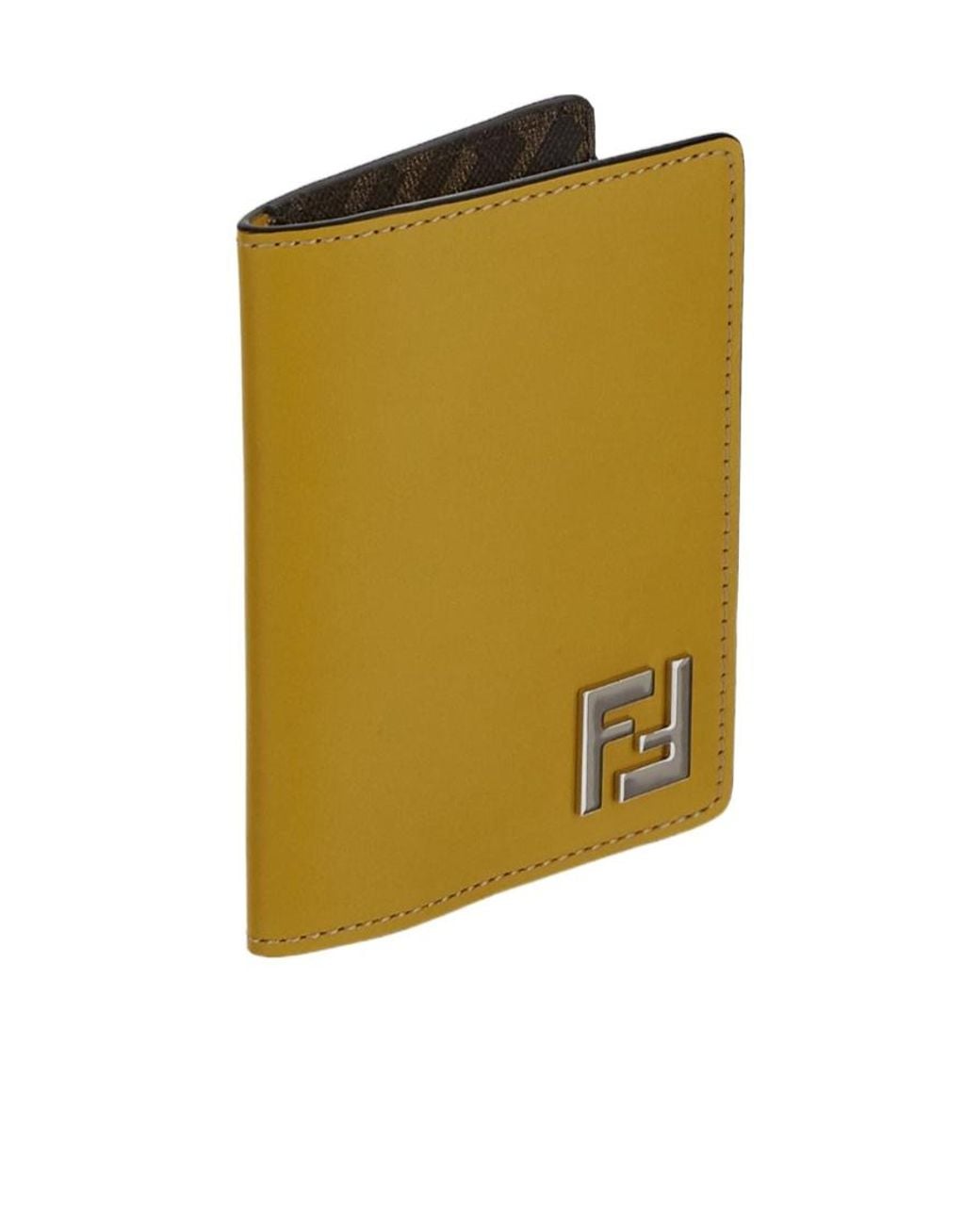 Fendi Brown Ff Squared Card Holder for men