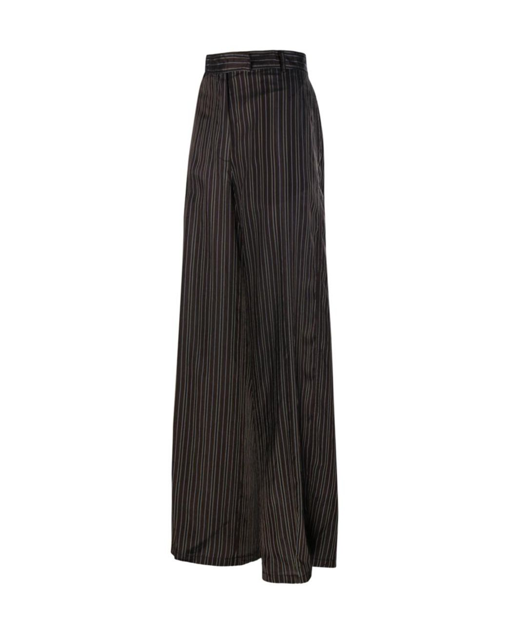 Dries Van Noten Black Striped Wide-Leg Trousers