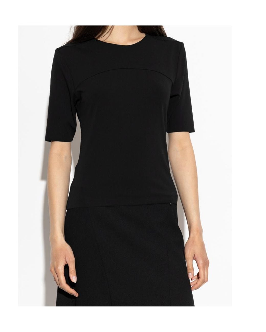 Jil Sander Black Cut-Out Back Top