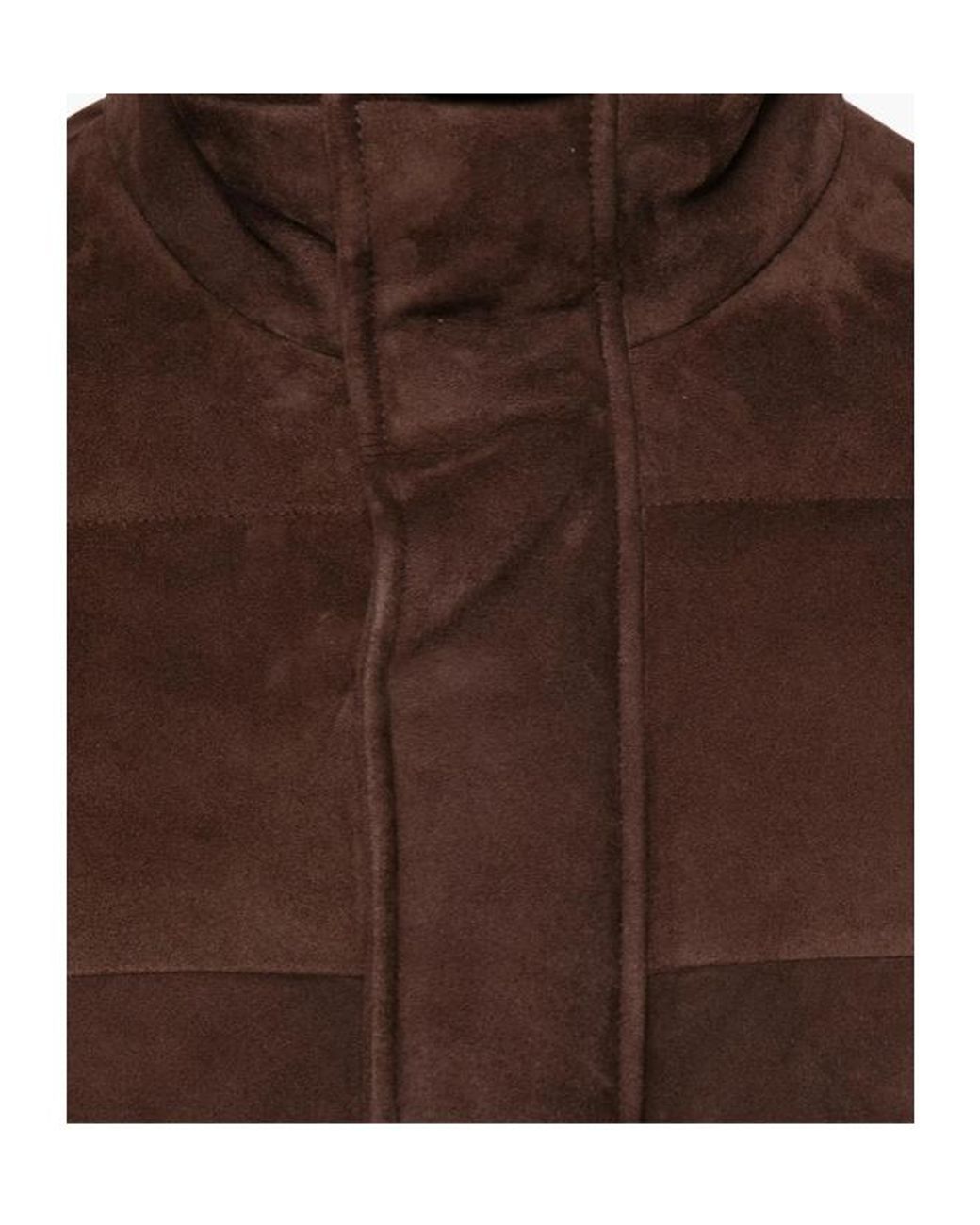 Tagliatore Brown Stand-Up Collar Leather Jacket for men