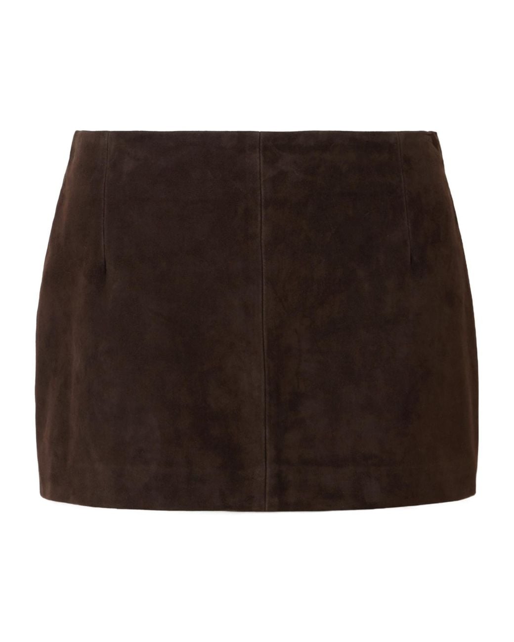 Nour Hammour Brown Avery Suede Mini Skirt