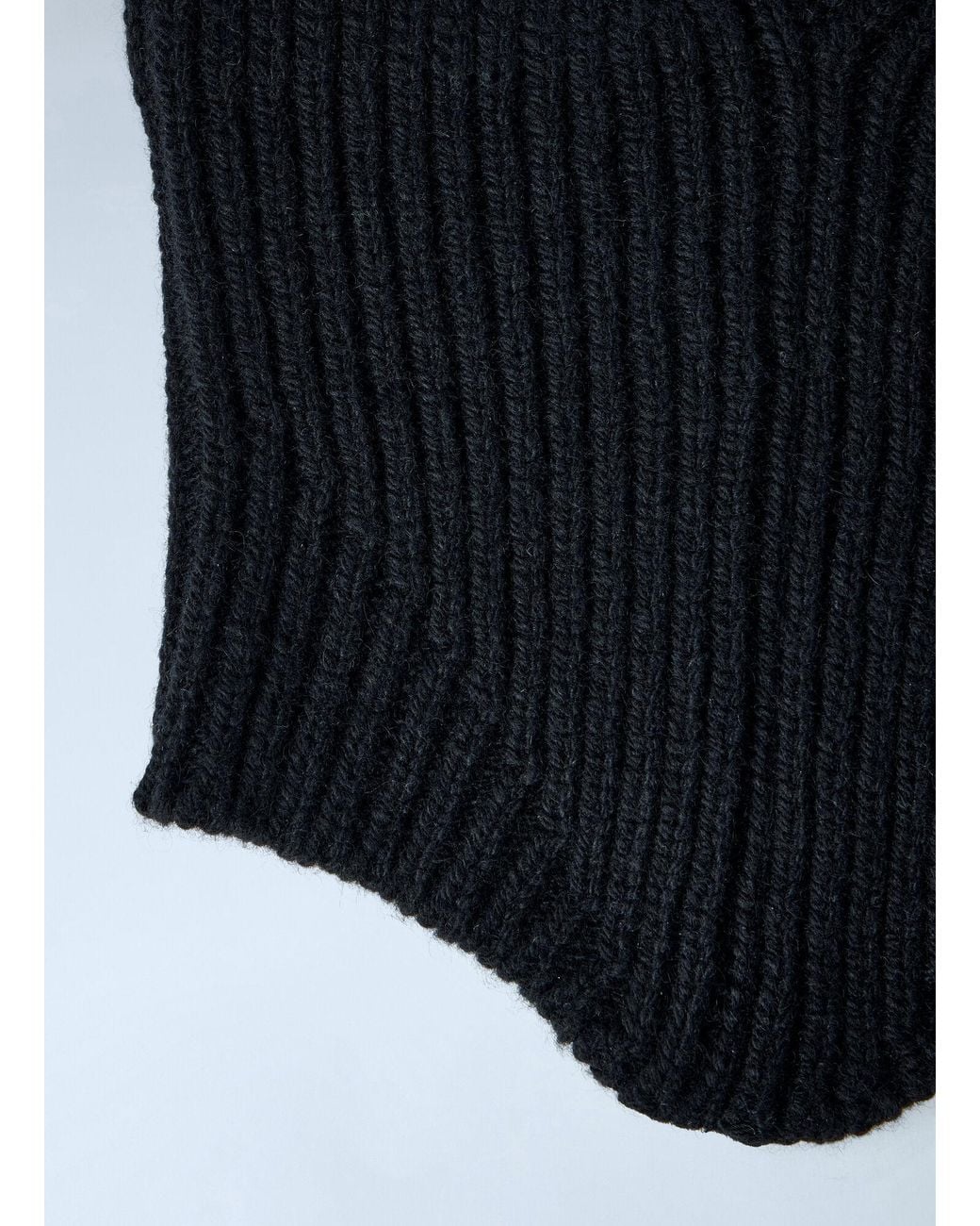 Rick Owens Blue Porterville Ribbed Skull Hat for men