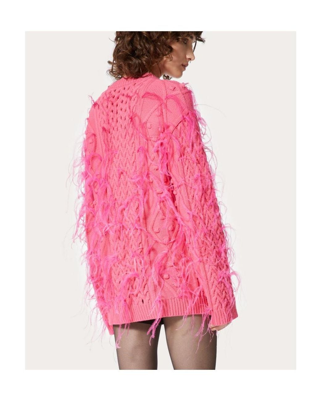 Valentino Pink Embroidered Pullover