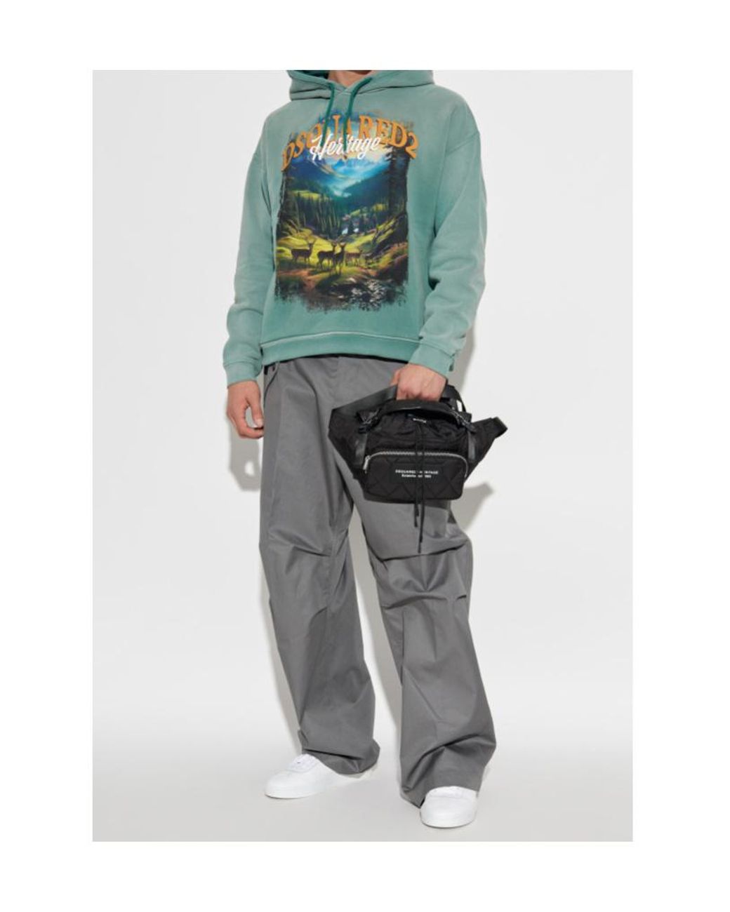 DSquared² Green Hoodies for men