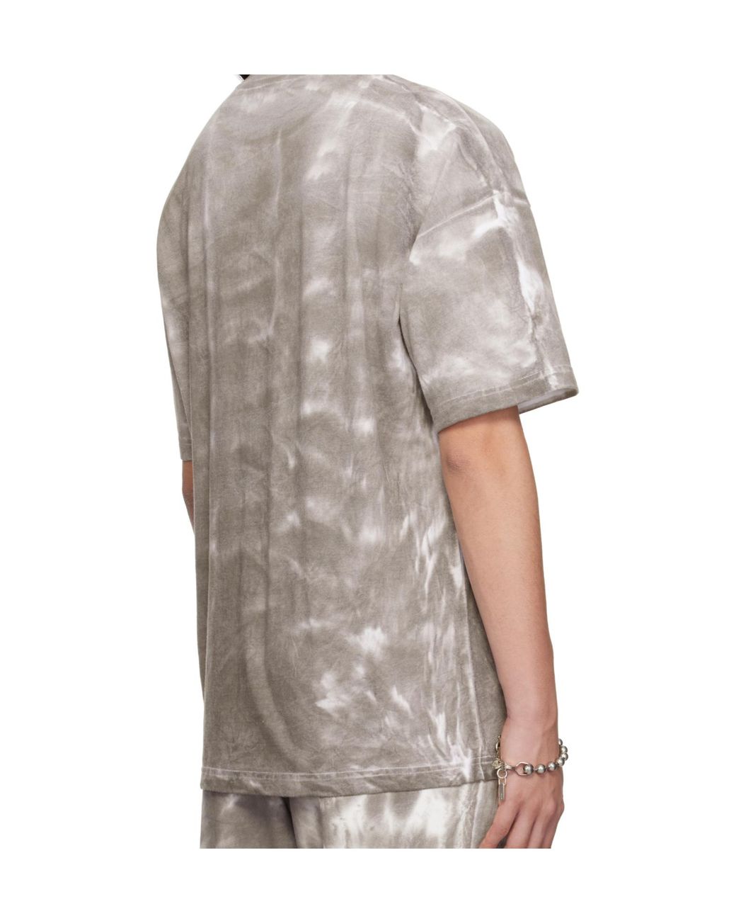 we11done Gray Crew Neck T-Shirt for men