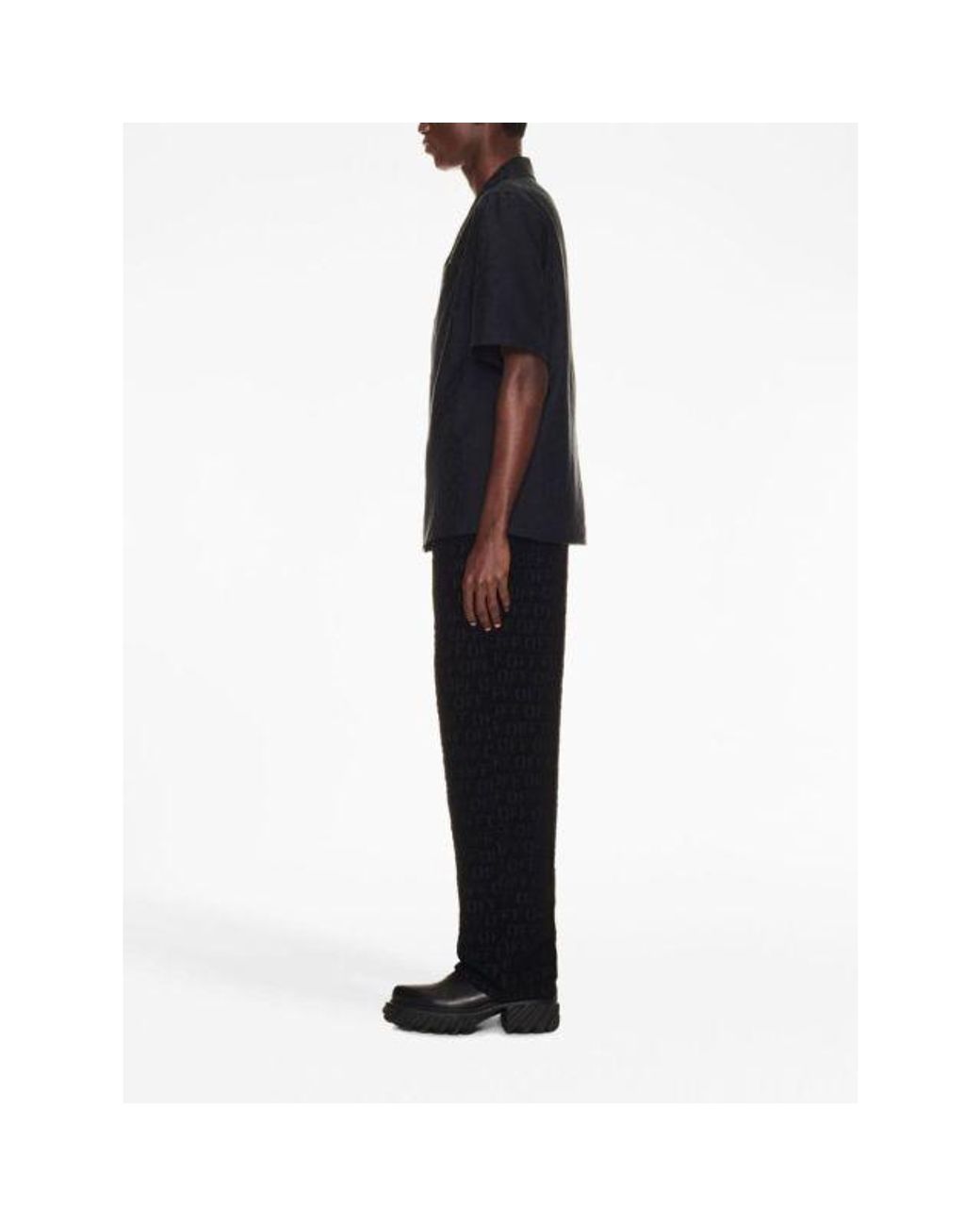 Off-White c/o Virgil Abloh Black Buttoned Short-Sleeved Shirt for men