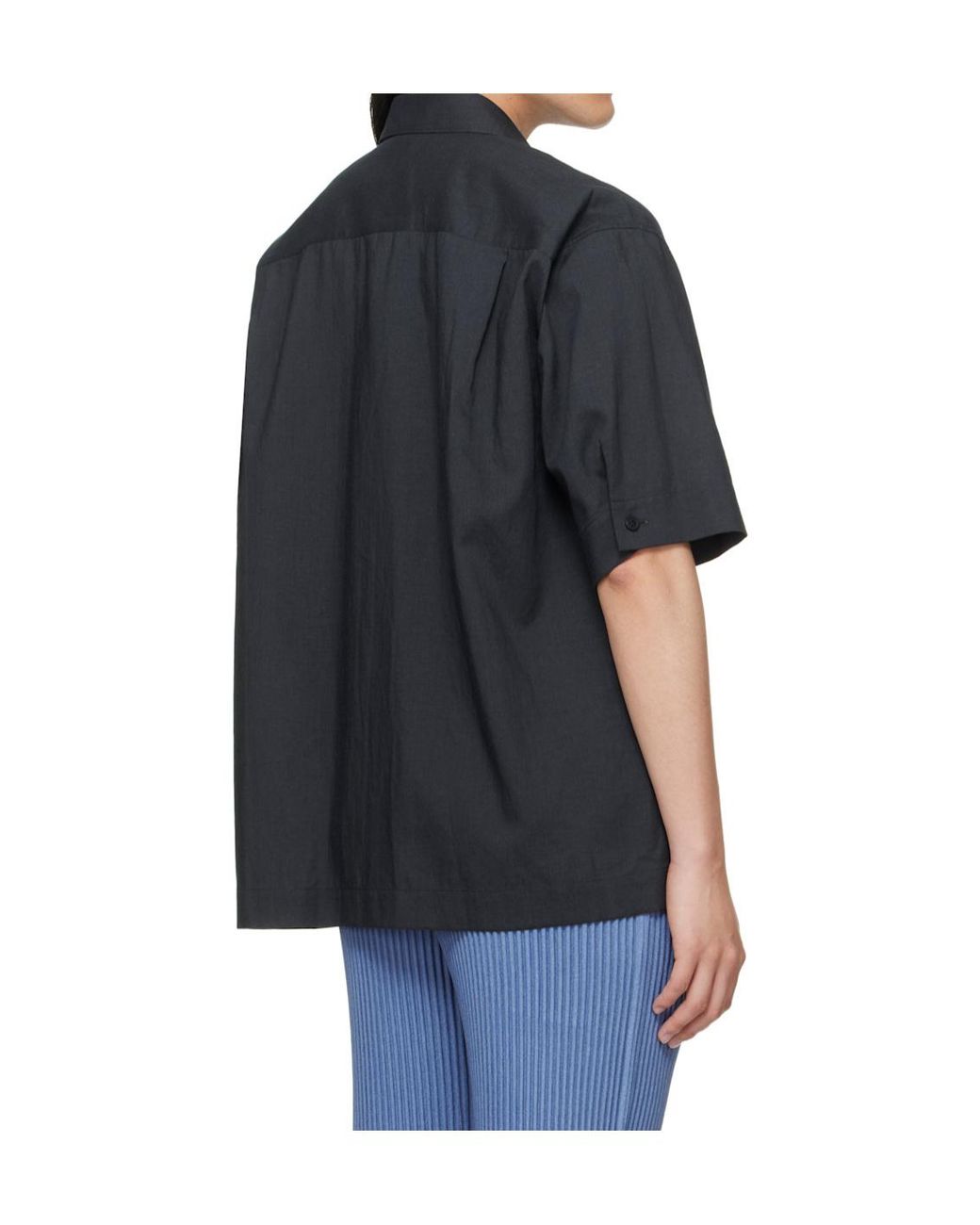 Homme Plissé Issey Miyake Gray Short-Sleeved Shirt for men