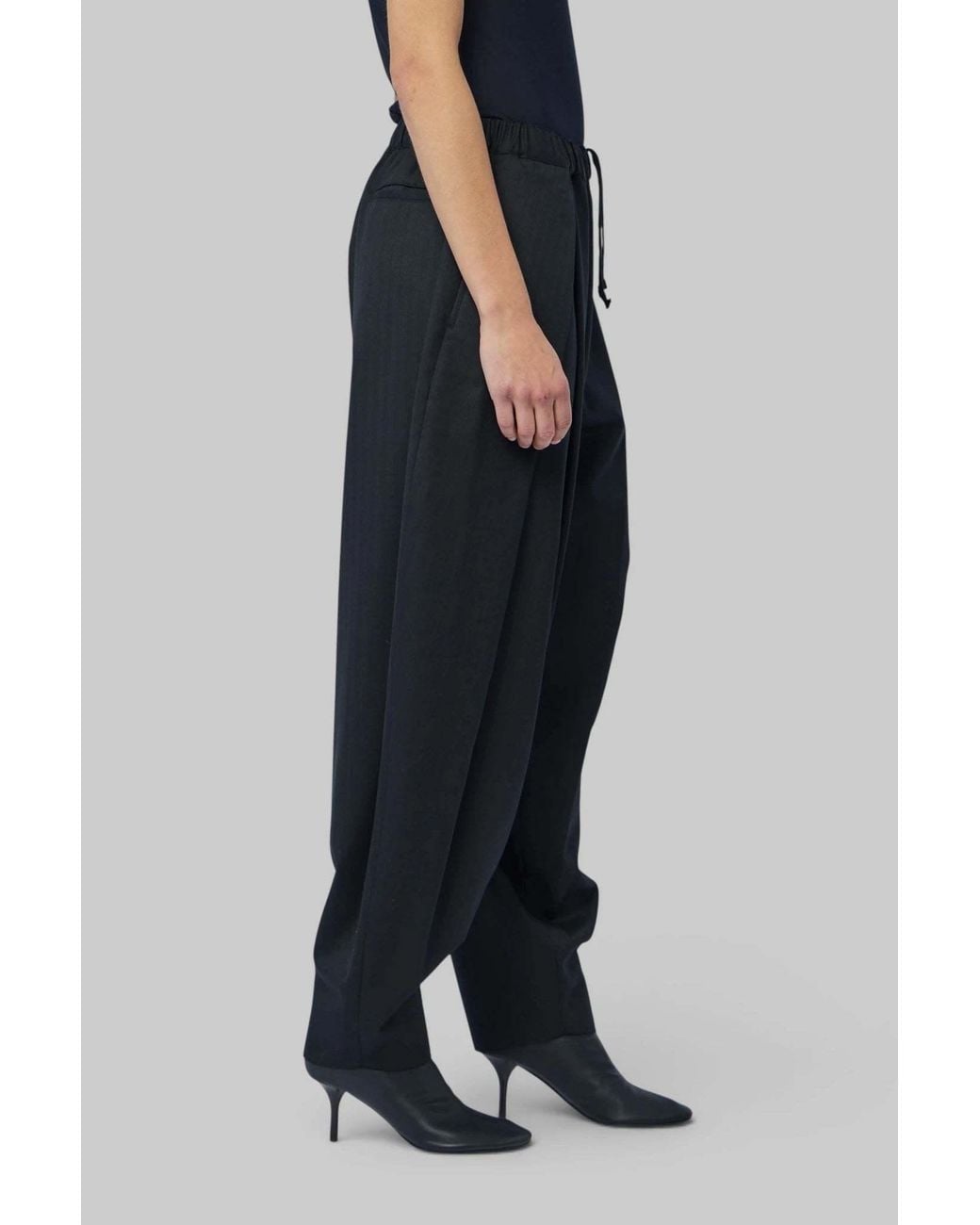 Comme des Garçons Gray Casual Pants With An Elastic Waistband