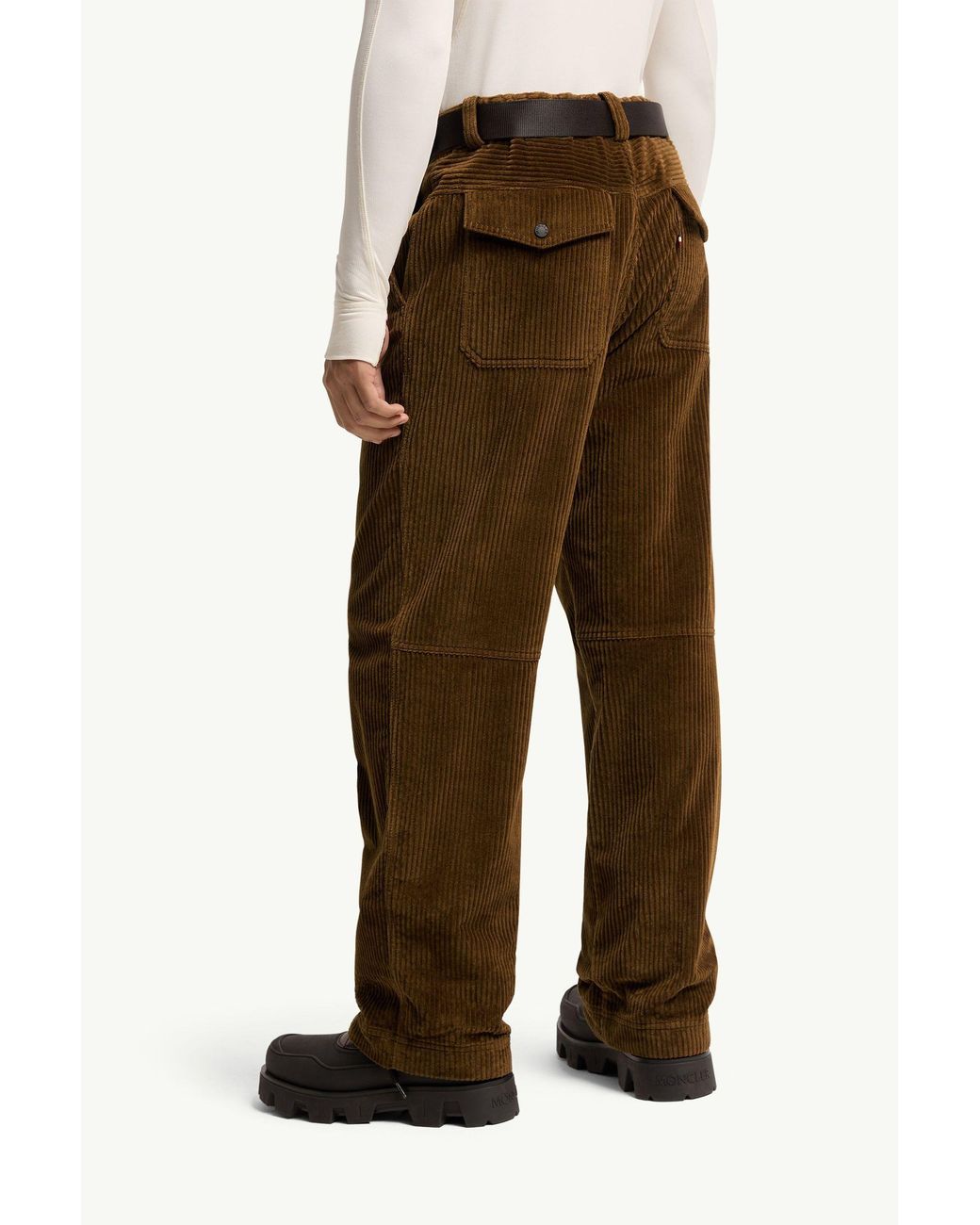Moncler Brown Corduroy Jogging Trousers for men