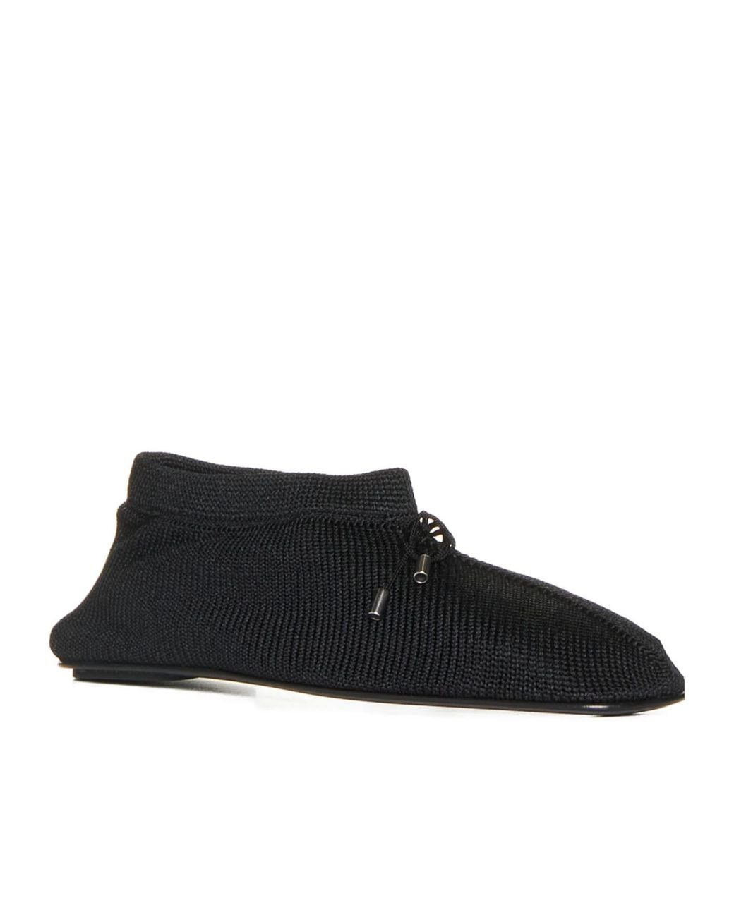 Totême Black Totême The Knitted Ballerina Flats