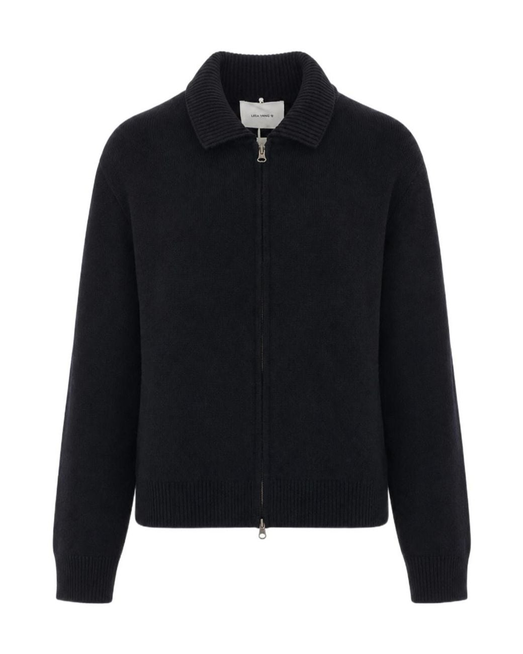 Lisa Yang Black Aleya Zip-Up Cardigan