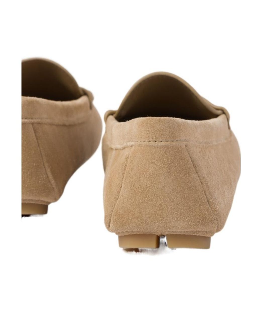 Miu Miu Natural Logo-Plaque Slip-On Penny Loafers