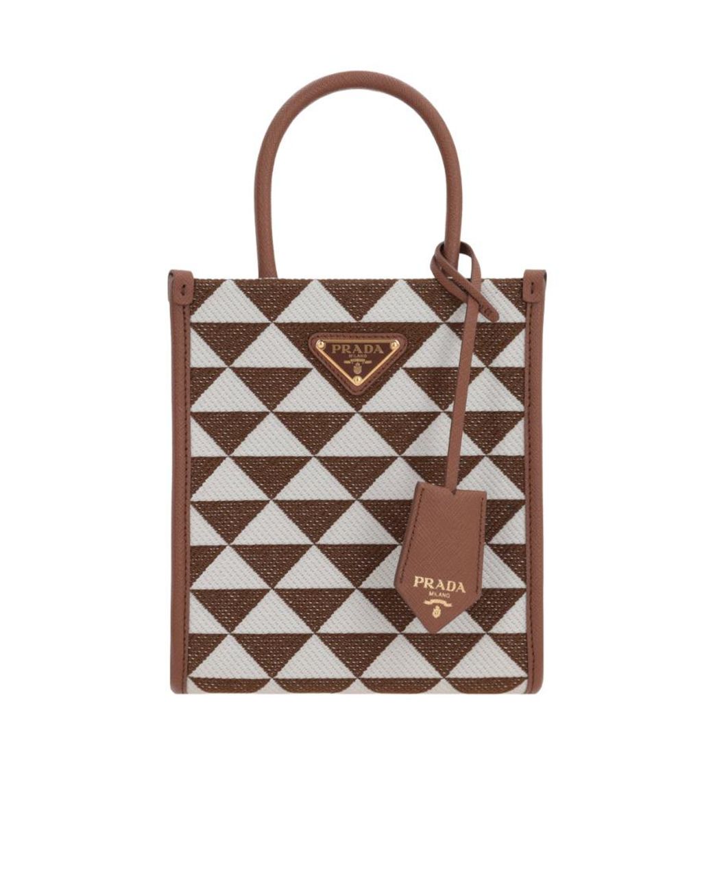 Prada Brown Symbole Logo Shoulder Bag