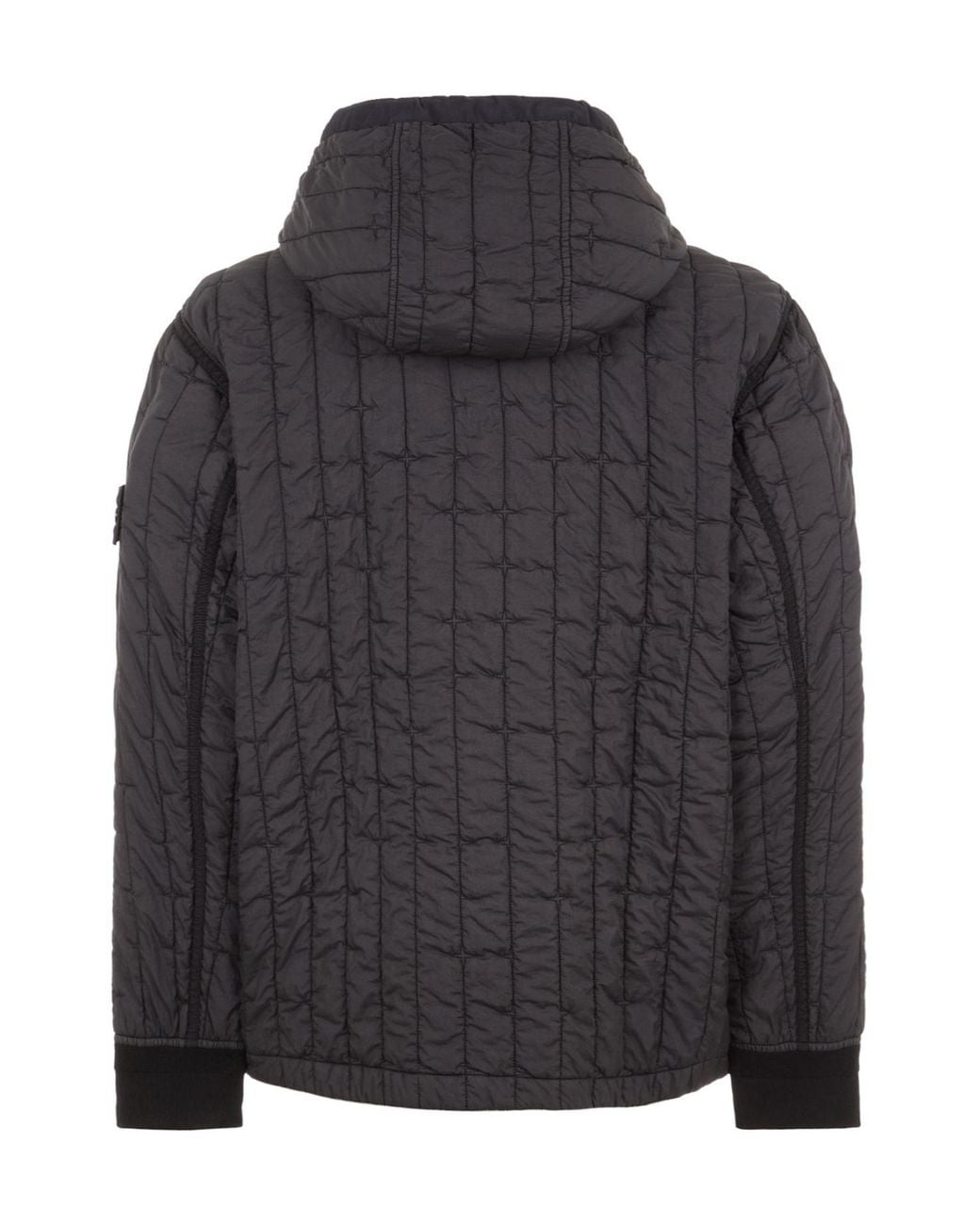 Stone Island Black Compass-Badge Quilted Jacket for men