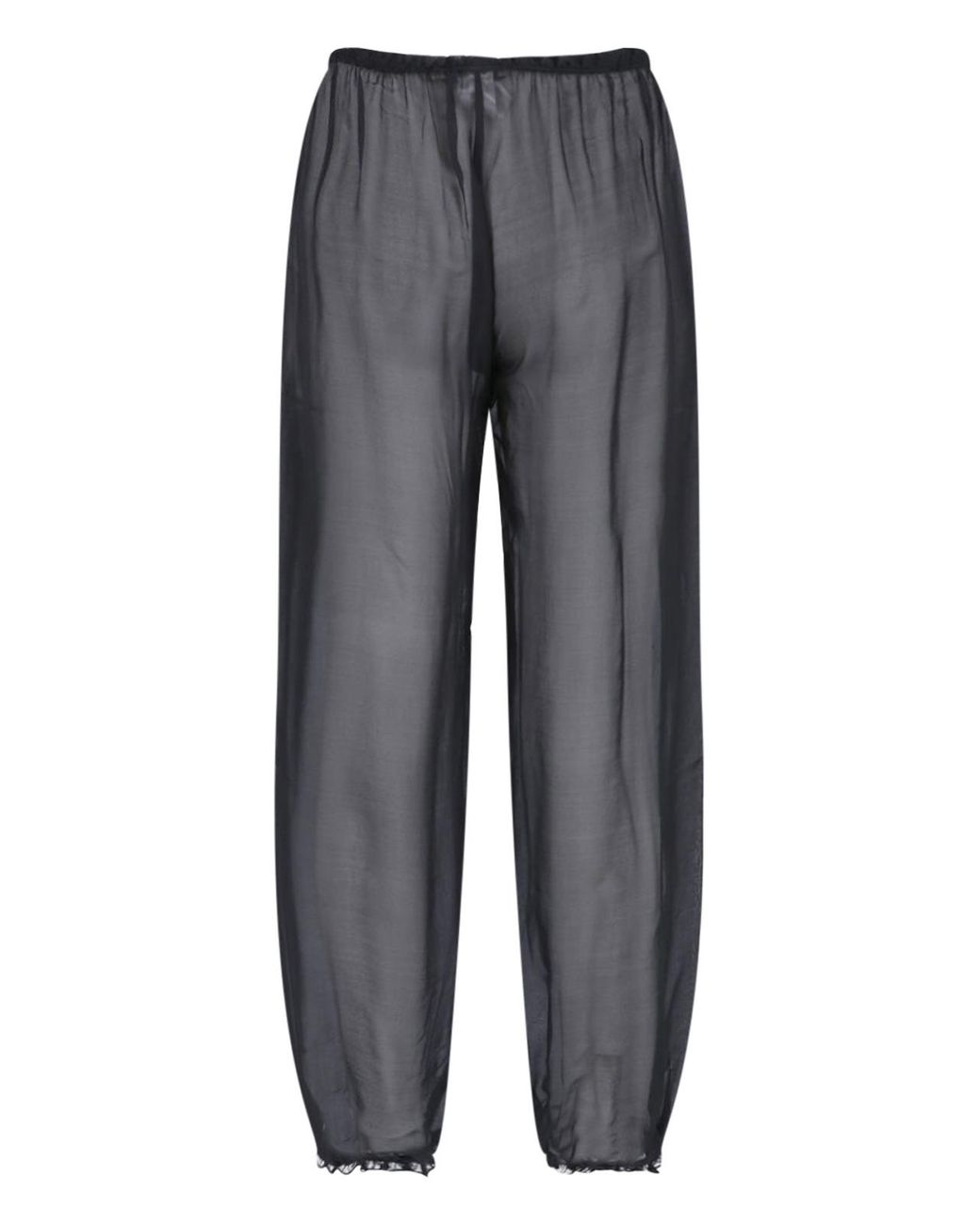 Paloma Wool Gray Weza Gathered-Cuff Pants