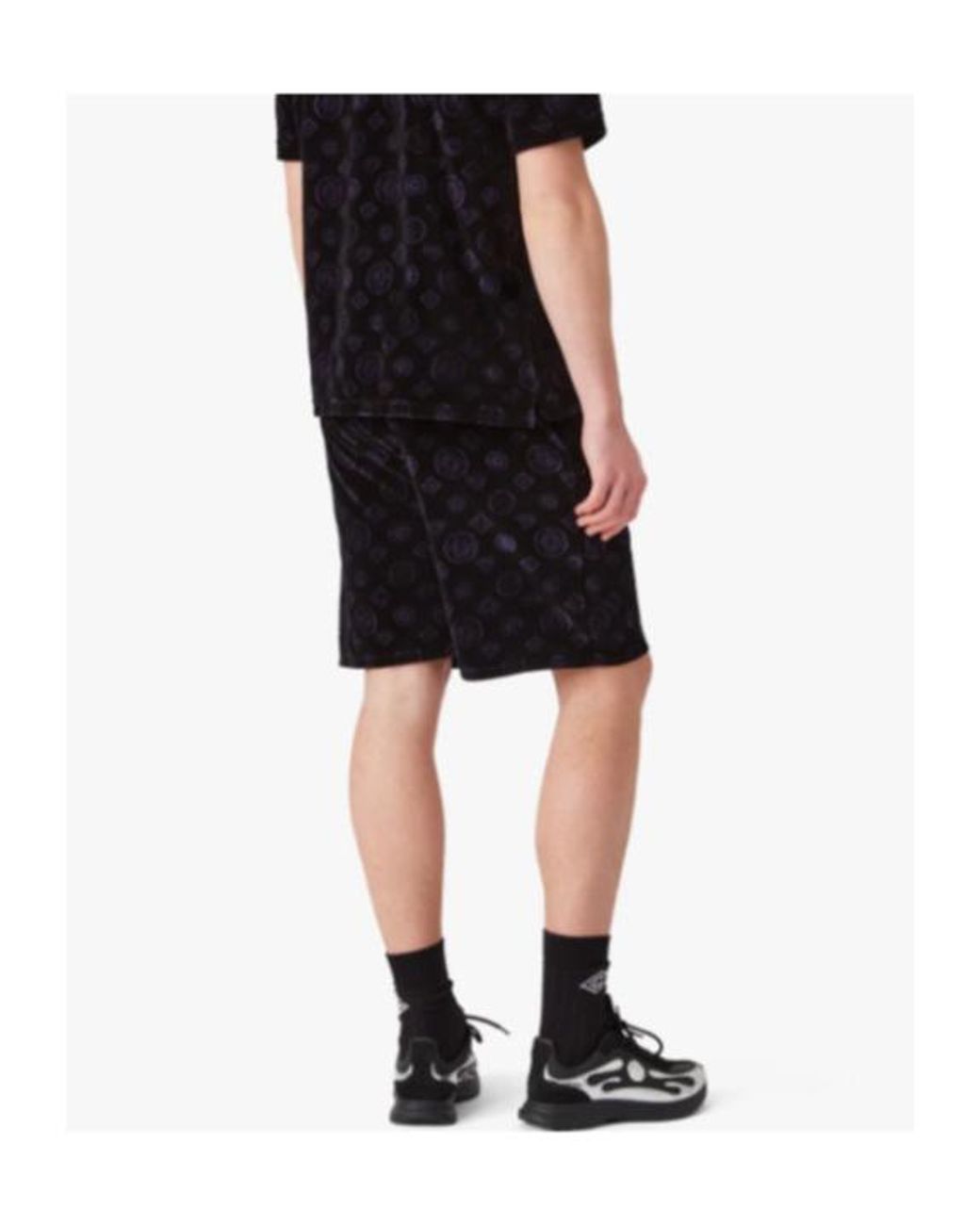 Casablanca Black Monogram-Pattern Shorts for men