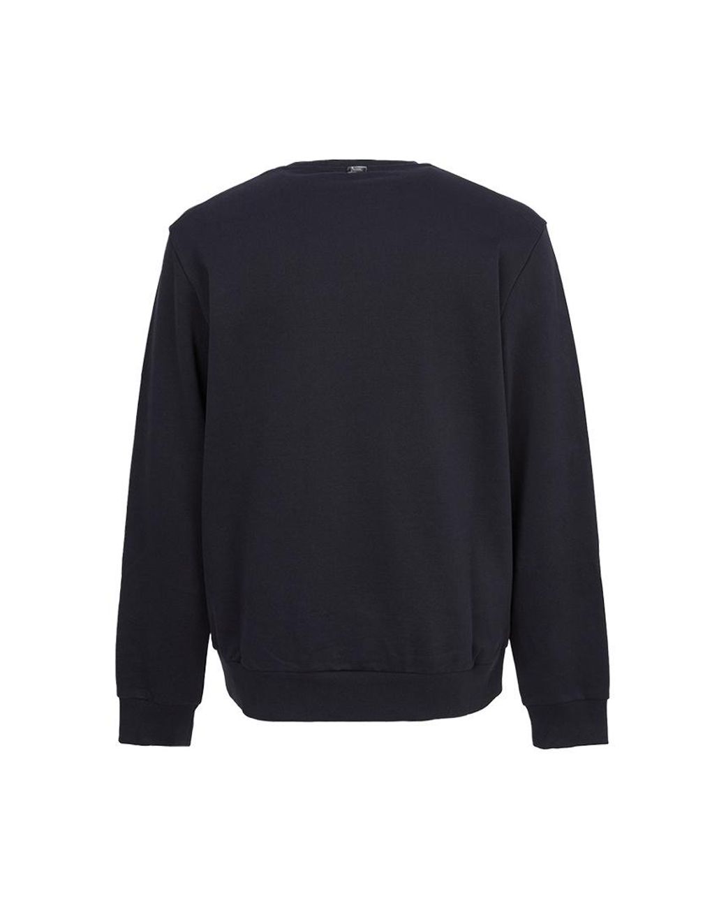 Herno Blue Logo-Embroidered Cotton Sweatshirt for men