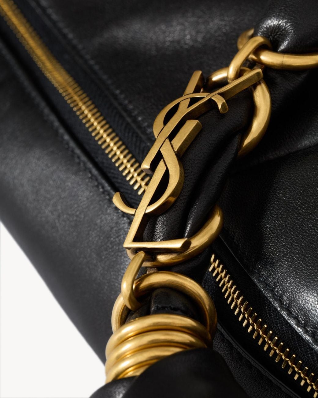 Saint Laurent Black Amalia Small Hobo Shoulder Bag