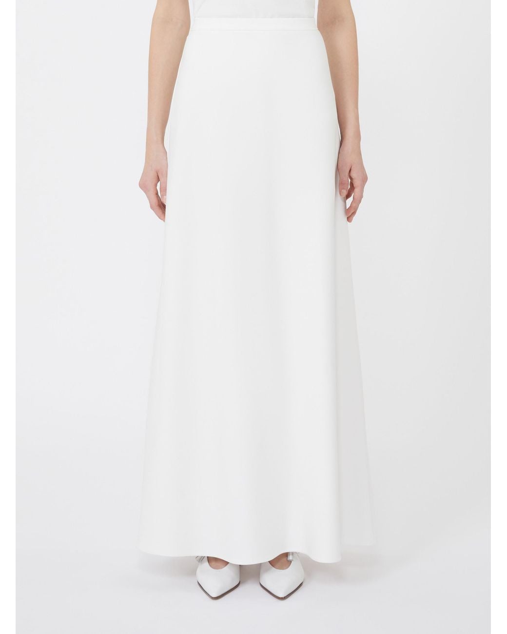 Max Mara White Vernice A-Line Skirt