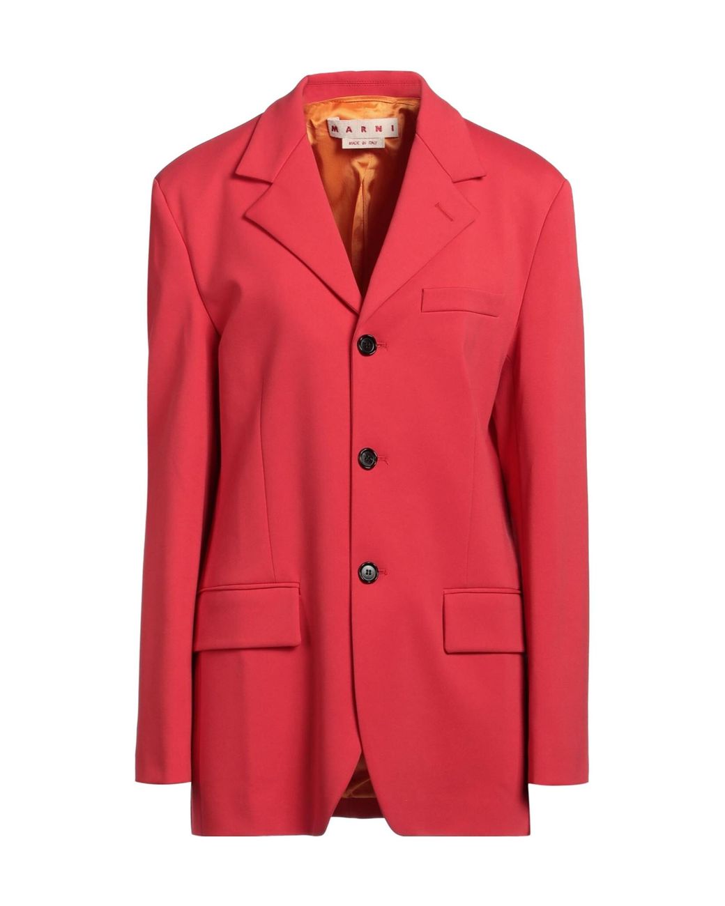 Marni Red Single-Breasted Blazer