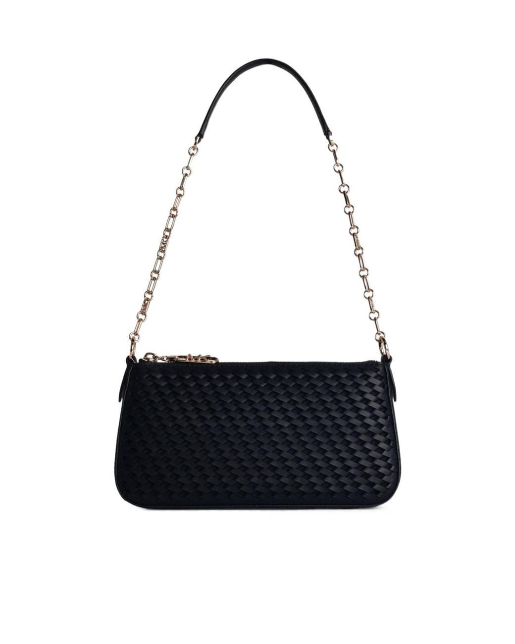 MICHAEL Michael Kors Black Empire Medium Woven Chain-Link Pochette