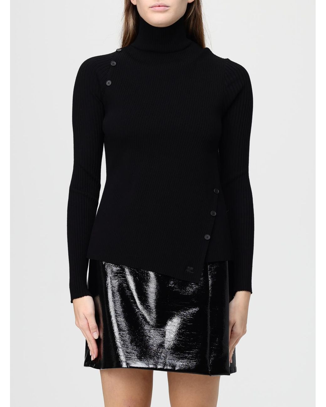 Courreges Blue Courrèges Oblique Butonned Jumper