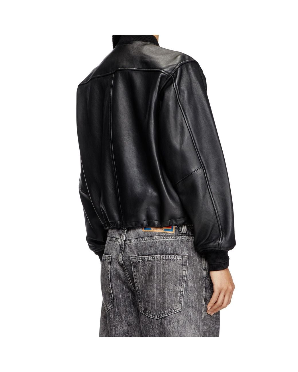 DIESEL Black L-Ilyan Zipped Bomber Jacket