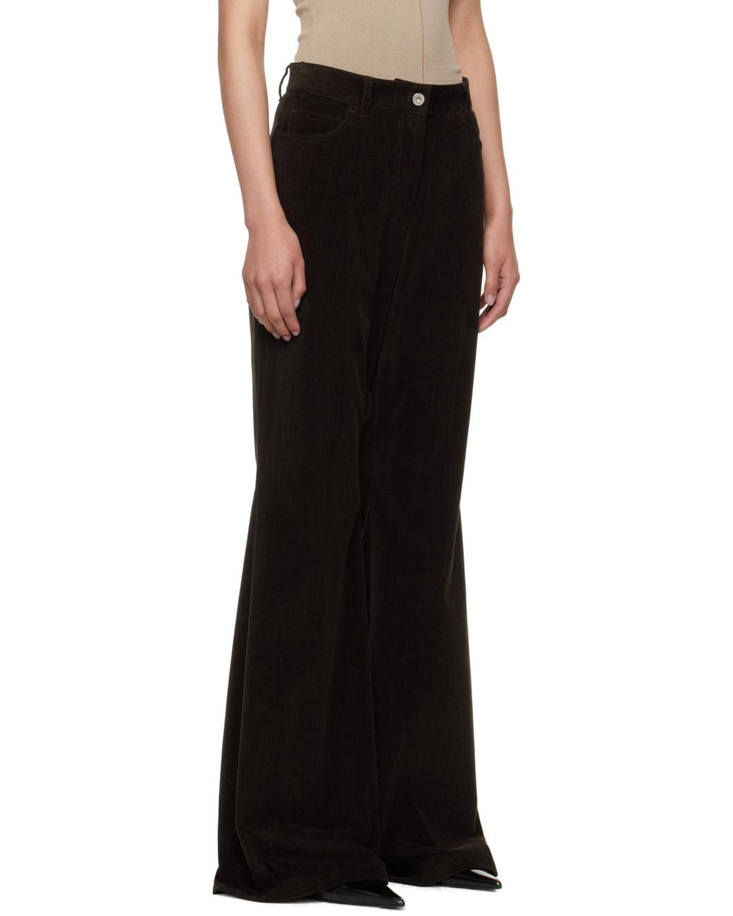 Ferragamo Black Ferragamo Flared Cords Trousers
