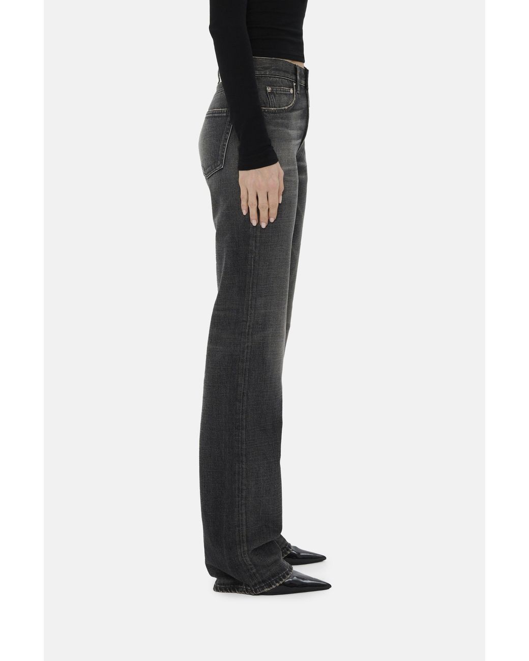 Haikure Gray Star Straight-Leg Jeans