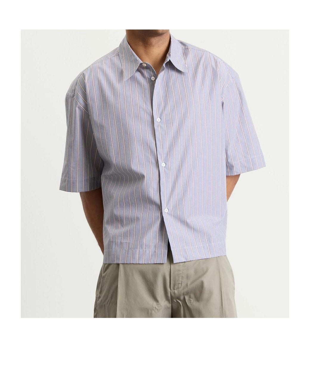 Studio Nicholson Purple Striped Shirt for men