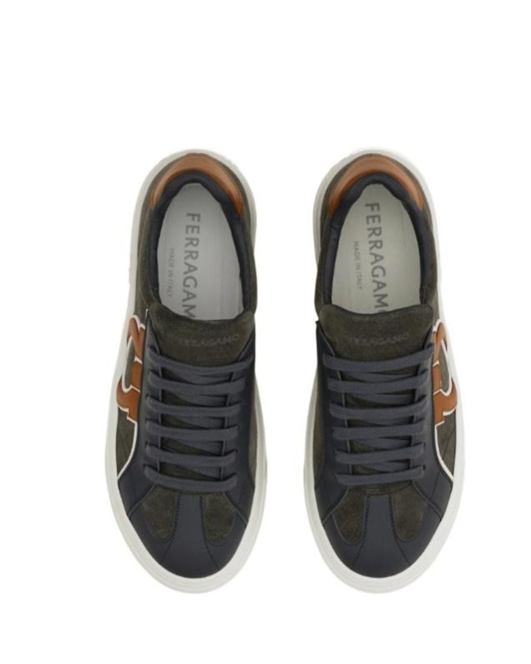 Ferragamo Black Gancini Sneaker for men