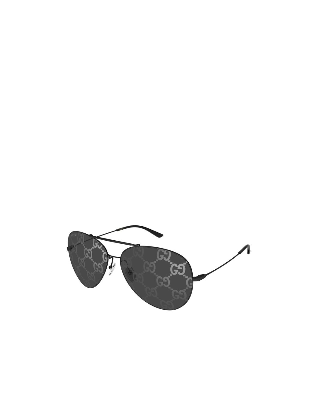 Gucci White Eyewear Pilot Frame Sunglasses for men