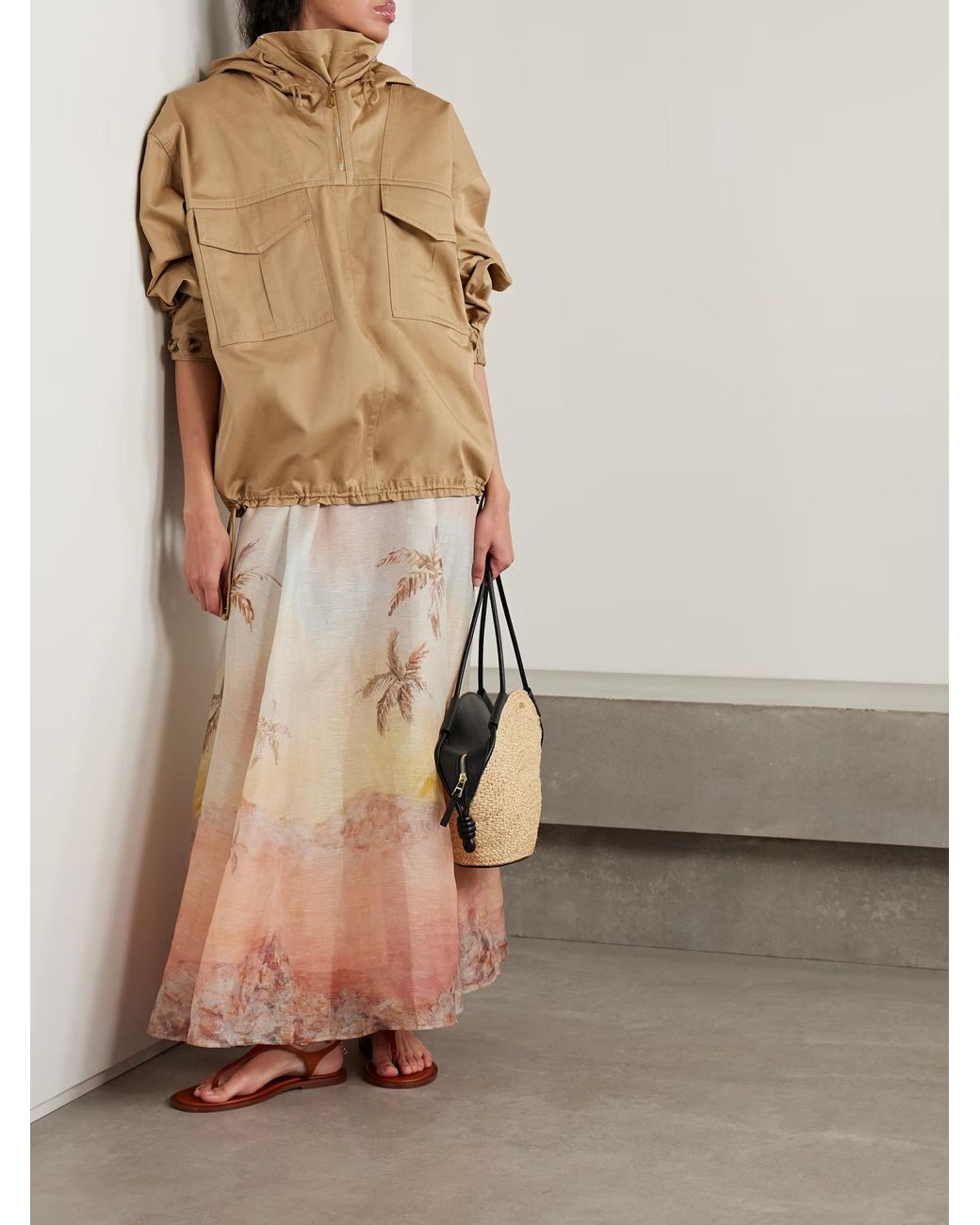 Zimmermann Natural Hooded Jacket