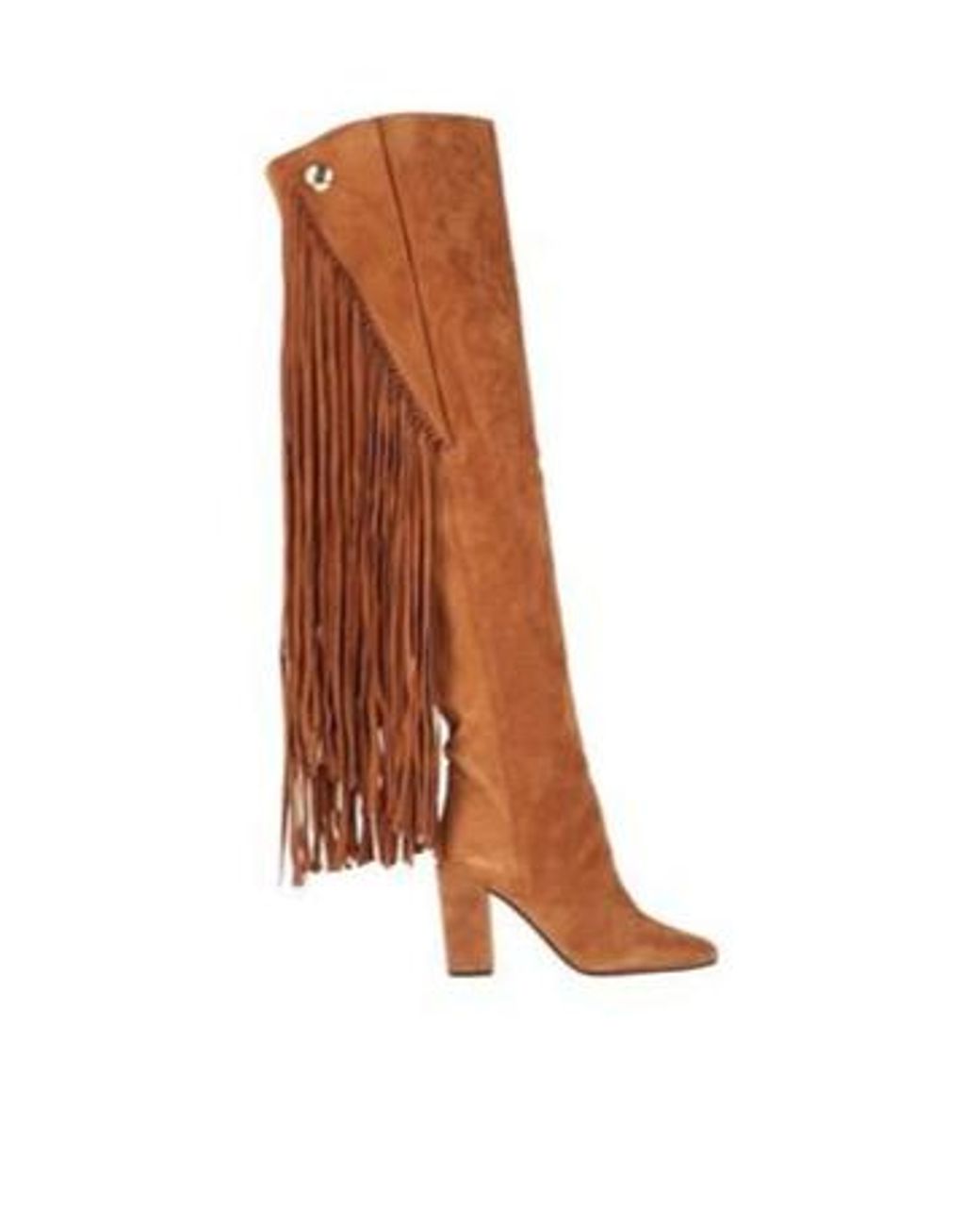 Chloé Brown Round-Toe Block-Heel Tall Boots
