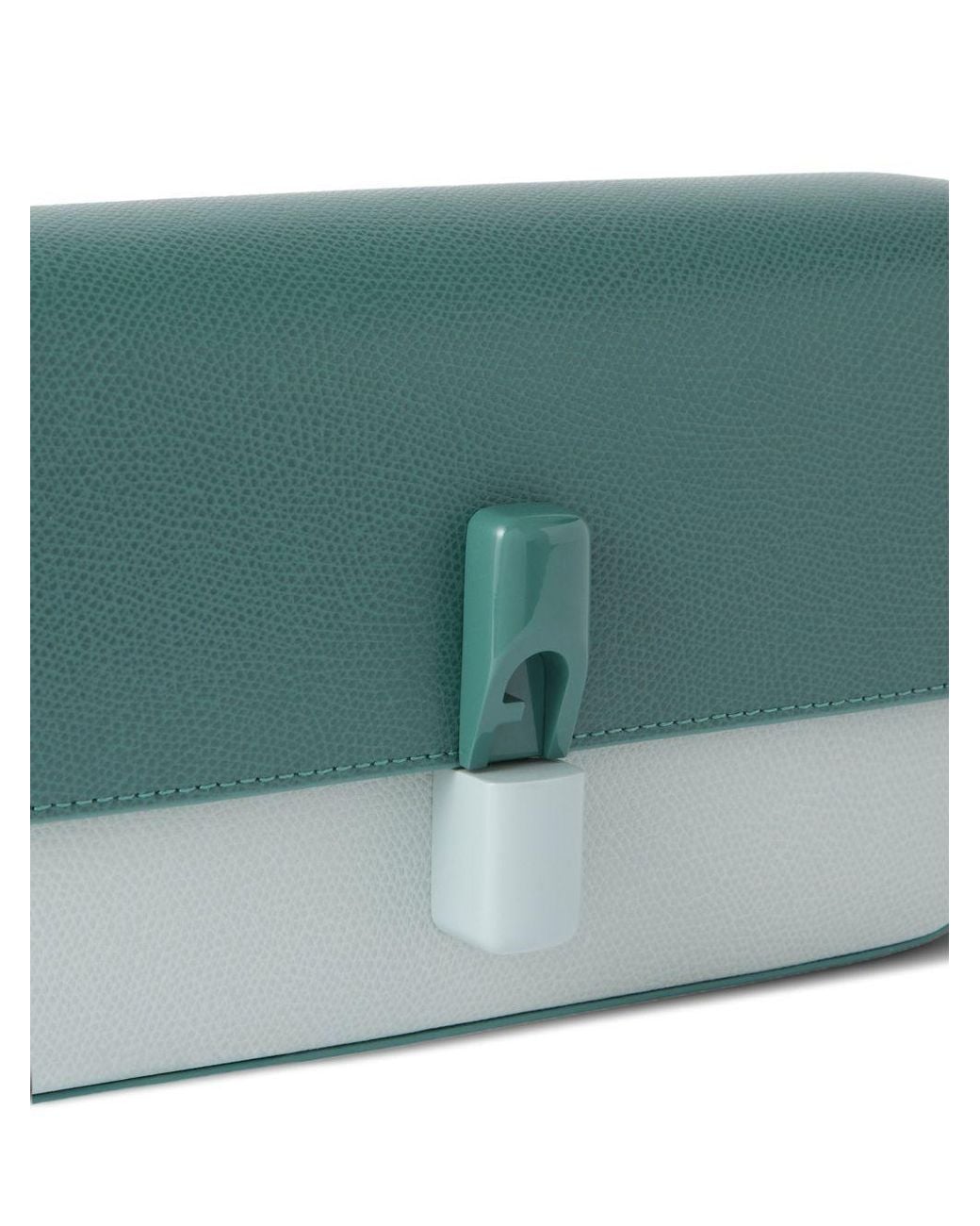 Furla Green Iride Two-Tone Pebbled-Leather Shoulder Bag