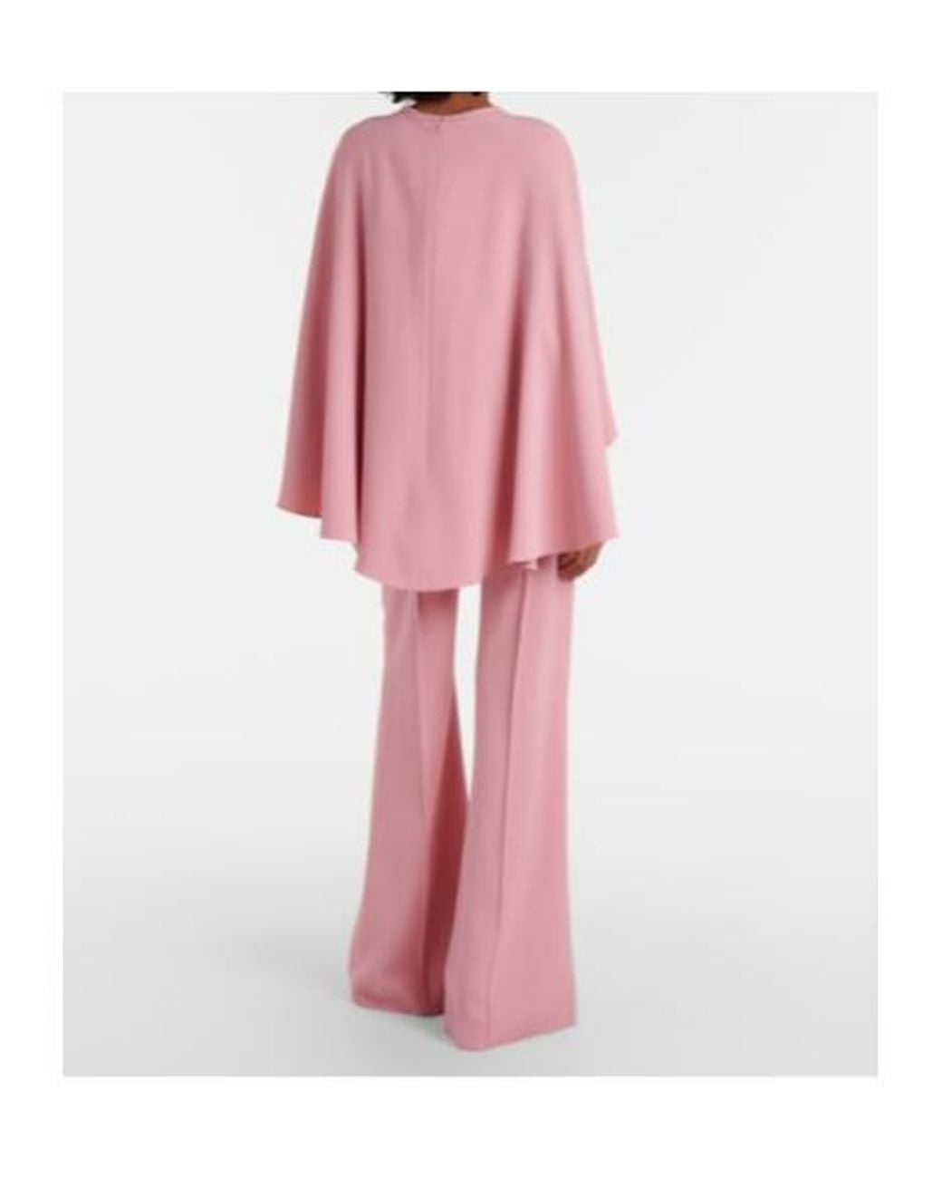 Elie Saab Pink Caped Cady Jumpsuit