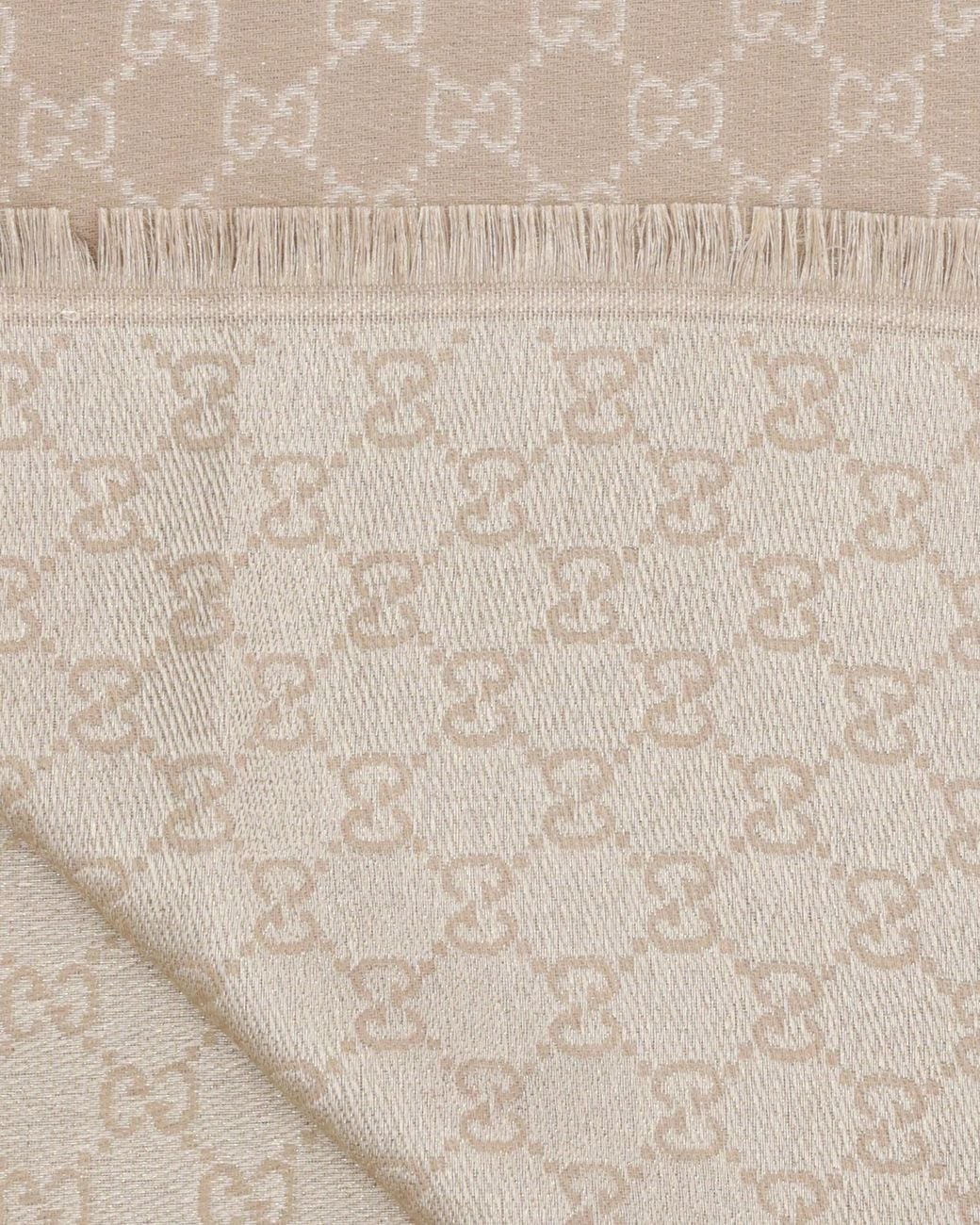 Gucci Natural Gg Printed Shawl