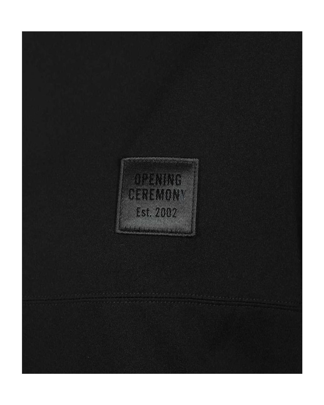 Opening Ceremony Black Logo-Patch Zip-Detailed Top