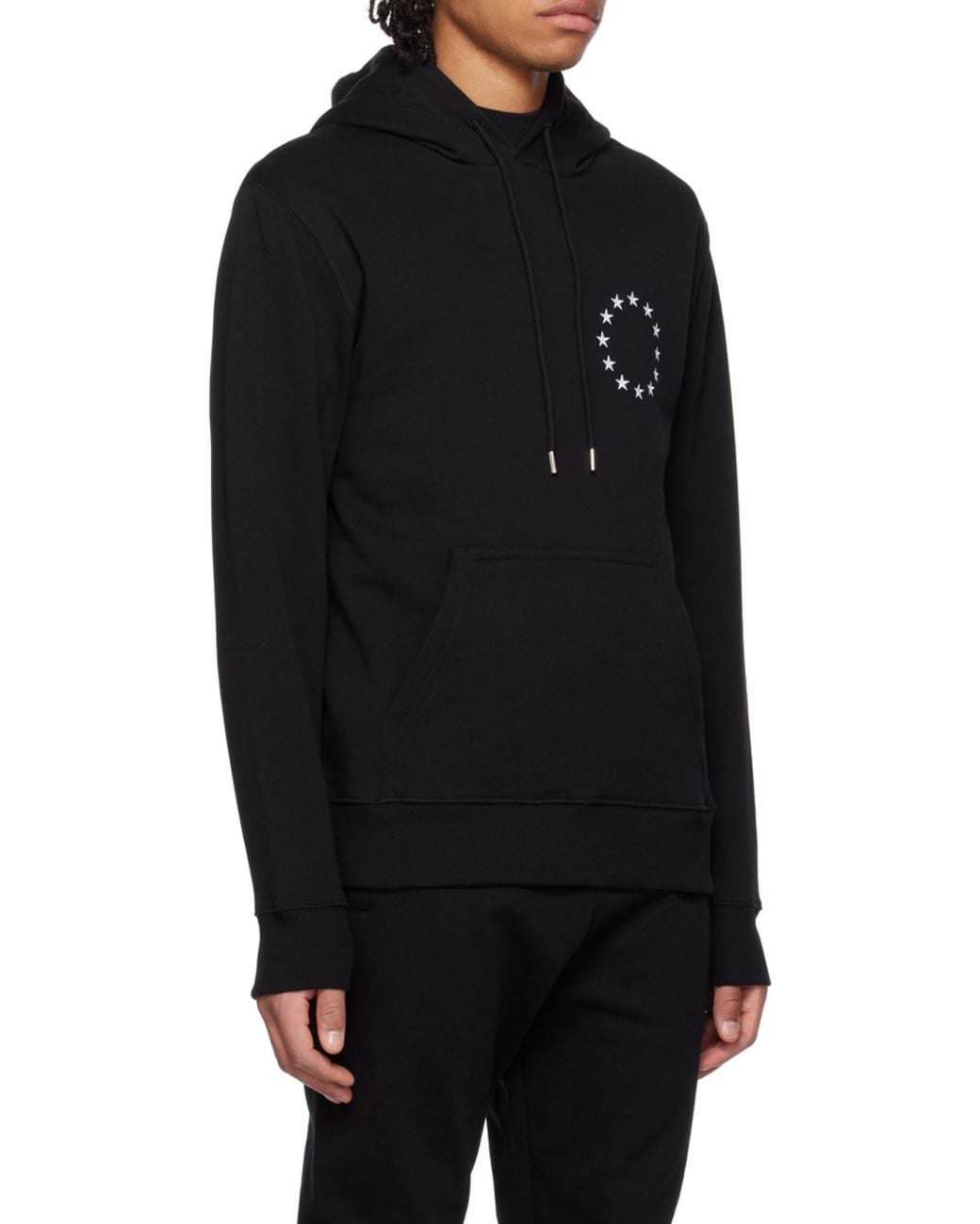 Etudes Studio Blue Études Studio Logo Embroidered Drawstring Hoodie for men