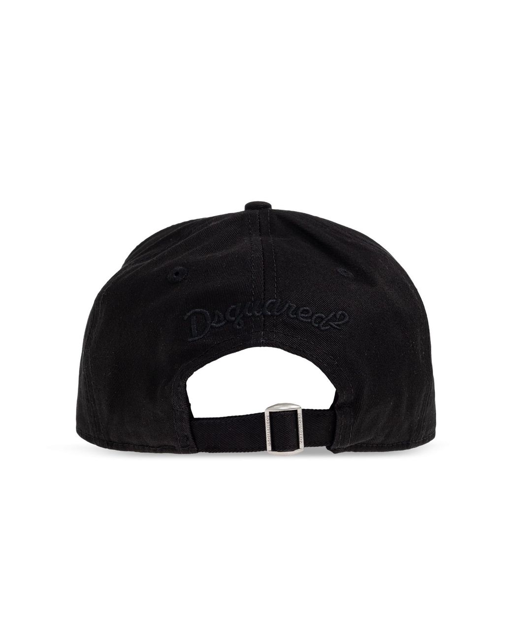 DSquared² Black Distressed Baseball Cap for men
