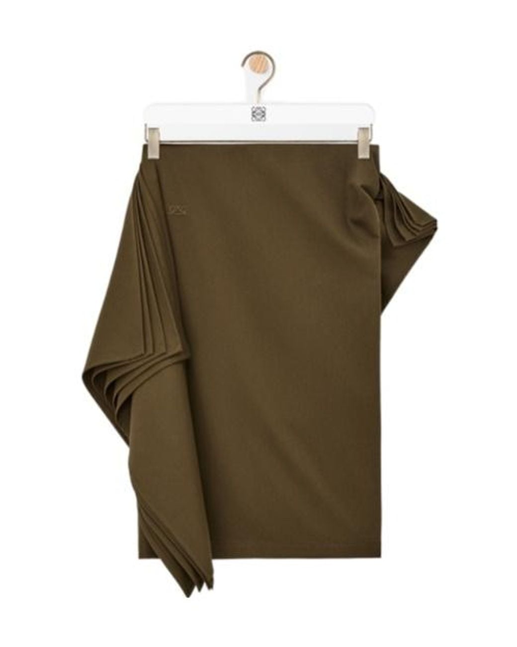 Loewe Green Draped Mini Skirt